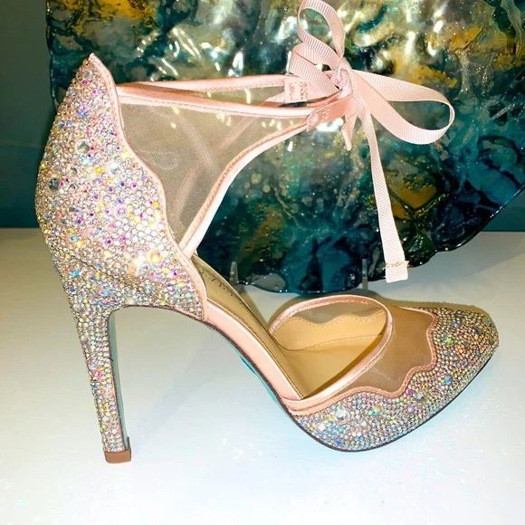 Betsey Johnson Shoes Betsey Johnson Pink And Gold Glitter
